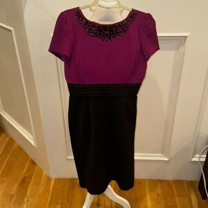 Beautiful purple and black dress from Tahari size 4P